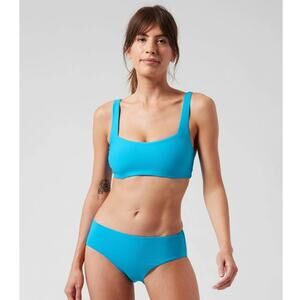 NWT Athleta Square Neck Bikini Top - 38 B/C - santorini blue - 38 B/C
